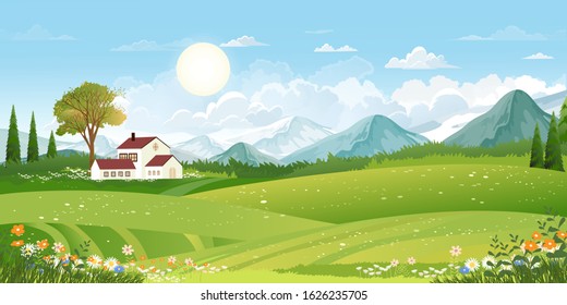 7,523 Cartoon Farmhouse Images, Stock Photos & Vectors 