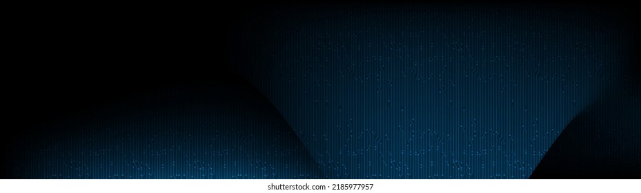 Panorama Waving Speed Light on Blue Technology Background,Digital and Connection Concept design,Vector illustration.