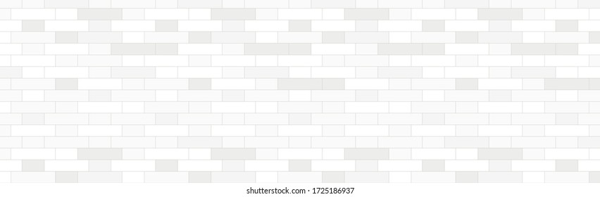 Panorama of a white brick wall