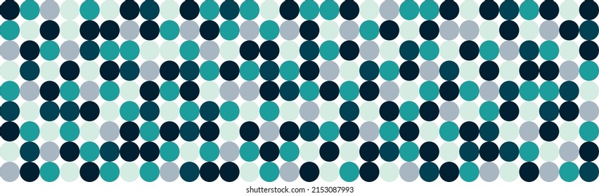 Panoramic abstract background of colorful circles, web template, Bauhaus style - Vector illustration