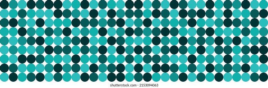 Panoramic abstract background of colorful circles, web template, Bauhaus style - Vector illustration