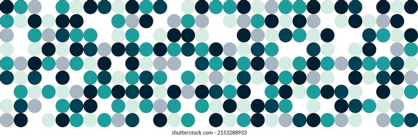 Panoramic abstract background of colorful circles, web template, Bauhaus style - Vector illustration
