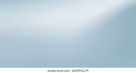 Panoramic abstract blue background art for product presentation with sunlight and blurred simple modern