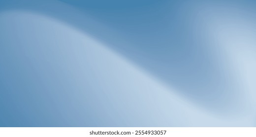 Panoramic abstract blue background for product presentation with sunlight and blurred shadows wall. vector