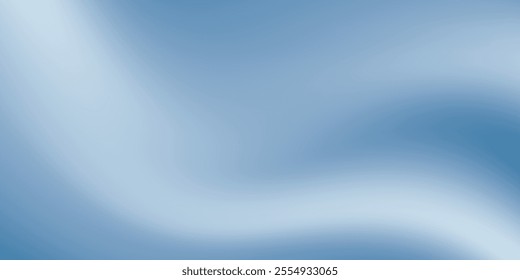 Panoramic abstract blue background for product presentation with sunlight and blurred shadows wall. vector