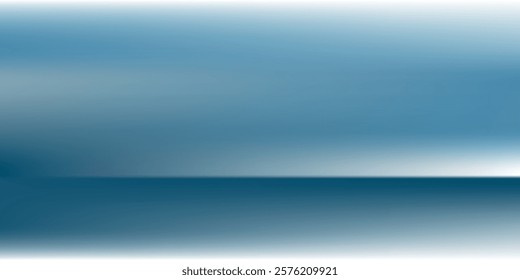 Panoramic abstract blue background for product presentation with sunlight and blurred shadows wall. Winter background. vector eps10
