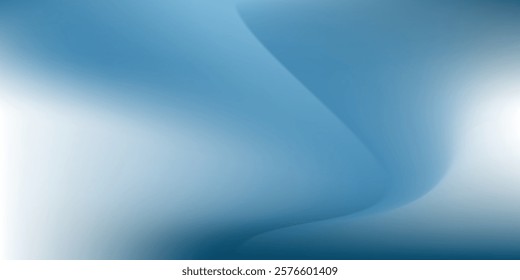 Panoramic abstract blue background for product presentation with sunlight and blurred modern abstrak