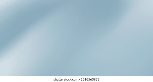 Panoramic abstract blue background for product presentation with sunlight and blurred simple modern abstract art