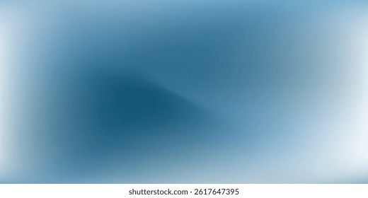 Panoramic abstract blue background for product presentation with sunlight and blurred art good simple