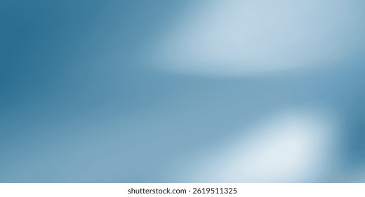 Panoramic abstract blue background for product presentation with sunlight and blurred illustrations modern nice abstract