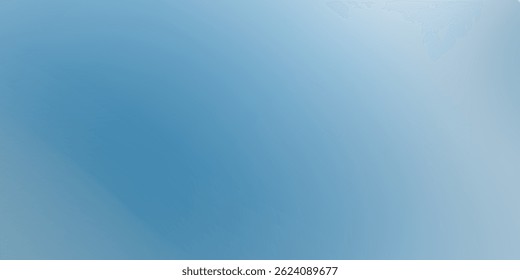 Panoramic abstract blue background for product presentation with sunlight and blurred nice art good