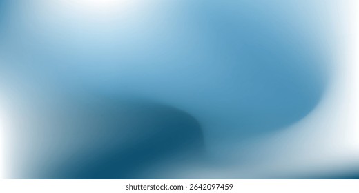 Panoramic abstract blue background for product presentation with sunlight and blurred modern abstrak