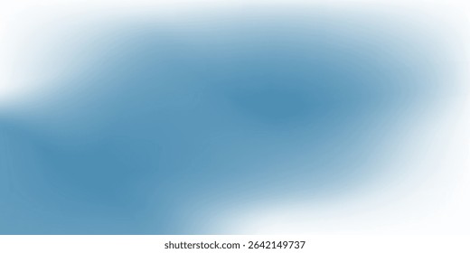 Panoramic abstract blue background for product presentation with sunlight and blurred art modern