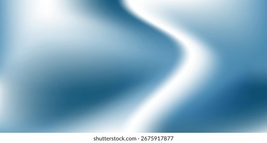 Panoramic abstract blue background for product presentation with sunlight blur