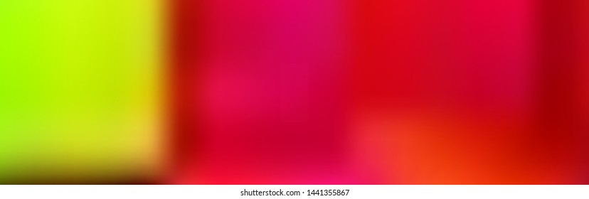 Panoramic abstract blurred gradient mesh background, horizontal view for a glass panels. Trendy modern abstract backdrop. Magic concept for your graphic design.