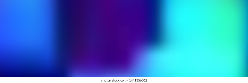 Panoramic abstract blurred gradient mesh background, horizontal view for a glass panels. Trendy modern abstract backdrop. Magic concept for your graphic design.