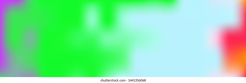 Panoramic abstract blurred gradient mesh background, horizontal view for a glass panels. Trendy modern abstract backdrop. Magic concept for your graphic design.