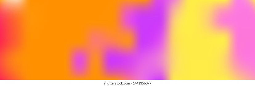 Panoramic abstract blurred gradient mesh background, horizontal view for a glass panels. Trendy modern abstract backdrop. Magic concept for your graphic design.