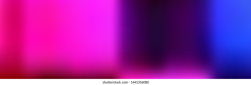 Panoramic abstract blurred gradient mesh background, horizontal view for a glass panels. Trendy modern abstract backdrop. Magic concept for your graphic design.