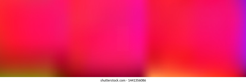 Panoramic abstract blurred gradient mesh background, horizontal view for a glass panels. Trendy modern abstract backdrop. Magic concept for your graphic design.