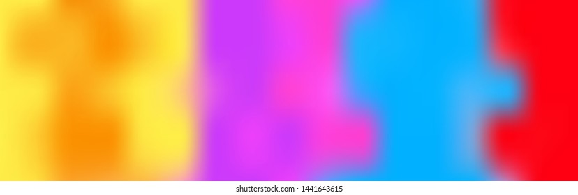 Panoramic abstract blurred gradient mesh background. Horizontal view for a glass panels 