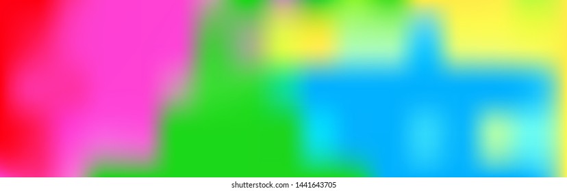 Panoramic abstract blurred gradient mesh background. Horizontal view for a glass panels
