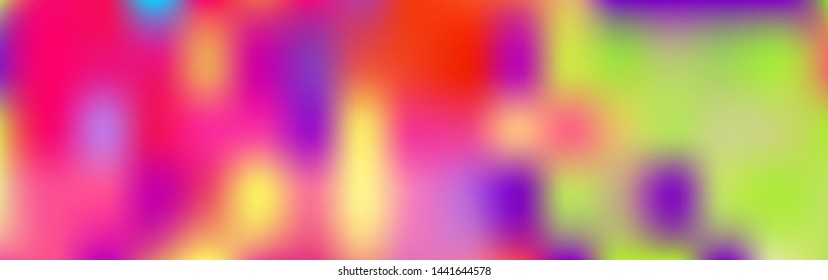 Panoramic abstract blurred gradient mesh background. Horizontal view for a glass panels