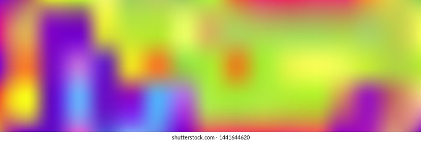 Panoramic abstract blurred gradient mesh background. Horizontal view for a glass panels 