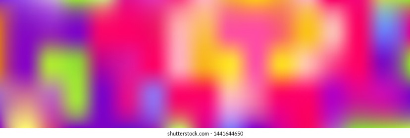 Panoramic abstract blurred gradient mesh background. Horizontal view for a glass panels