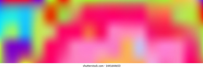 Panoramic abstract blurred gradient mesh background. Horizontal view for a glass panels 