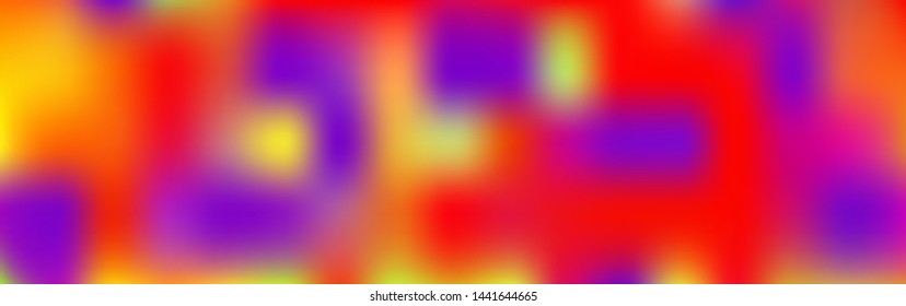 Panoramic abstract blurred gradient mesh background. Horizontal view for a glass panels