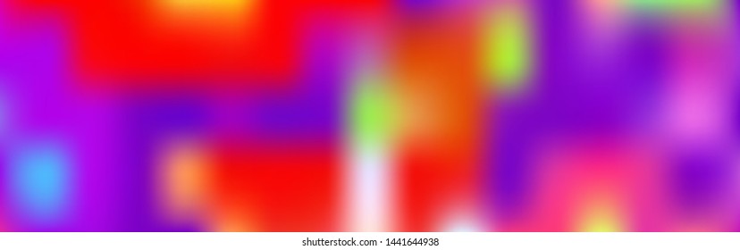 Panoramic abstract blurred gradient mesh background. Horizontal view for a glass panel