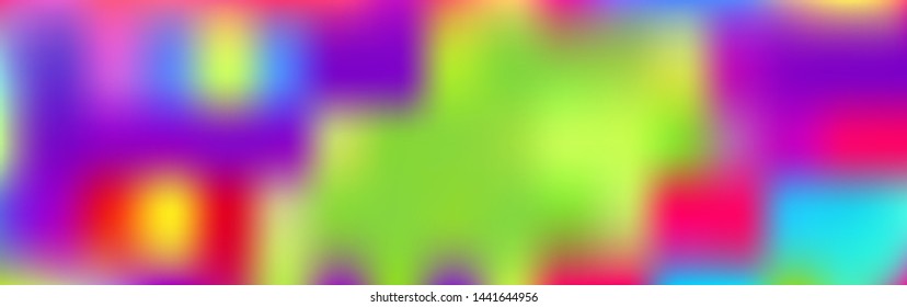 Panoramic abstract blurred gradient mesh background. Horizontal view for a glass panels