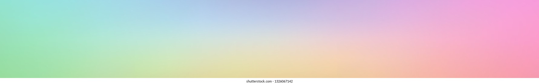Panoramic abstract colored blurred gradient background.  Horizontal view for a glass panels - skinali. Trendy nature backdrop. Modern concept for your graphic design. 