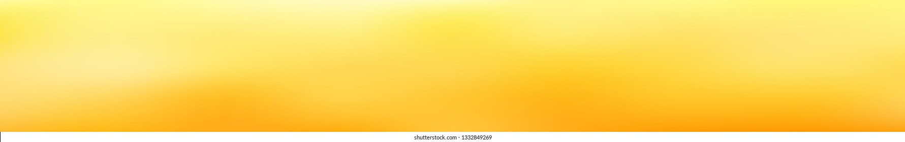 Panoramic abstract gold blurred gradient background.  Horizontal view for a glass panels - skinali. Trendy modern nature backdrop. Ecology concept for your graphic design. 