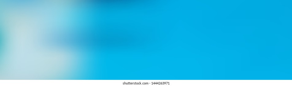 Panoramic abstract green, blue and white blurred gradient background. Horizontal view for a glass panels - skinali. Trendy modern nature backdrop. Ecology concept for your graphic design.