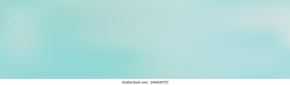 Panoramic abstract green, blue and white blurred gradient background. Horizontal view for a glass panels - skinali. Trendy modern nature backdrop. Ecology concept for your graphic design.