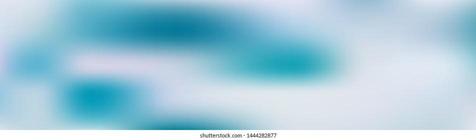 Panoramic abstract green, blue and white blurred gradient background. Horizontal view for a glass panels - skinali. Trendy modern nature backdrop. Ecology concept for your graphic design.