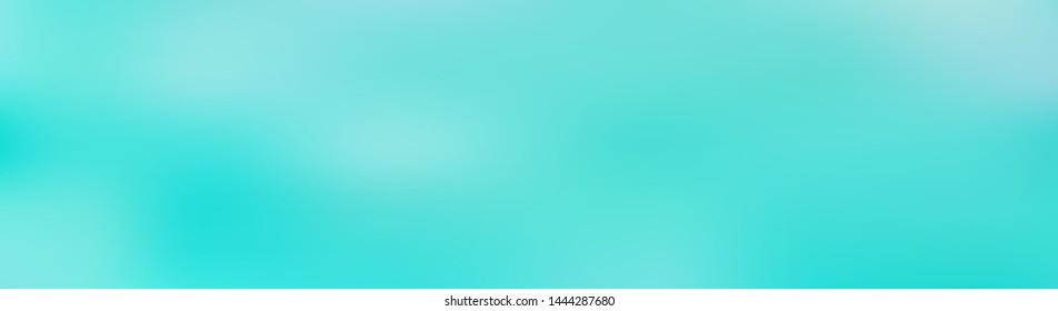 Panoramic abstract green, blue and white blurred gradient background. Horizontal view for a glass panels - skinali. Trendy modern nature backdrop. Ecology concept for your graphic design.