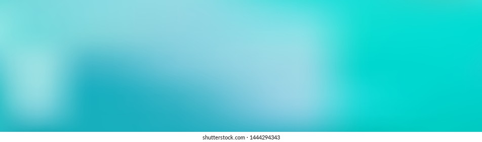 Panoramic abstract green, blue and white blurred gradient background. Horizontal view for a glass panels - skinali. Trendy modern nature backdrop. Ecology concept for your graphic design.