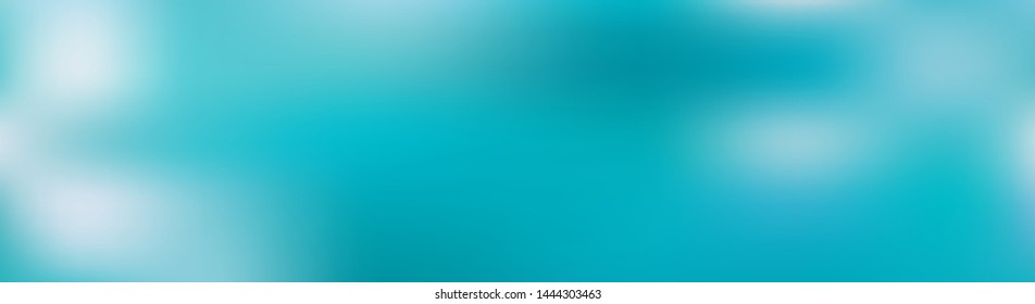 Panoramic abstract green, blue and white blurred gradient background. Horizontal view for a glass panels - skinali. Trendy modern nature backdrop. Ecology concept for your graphic design.