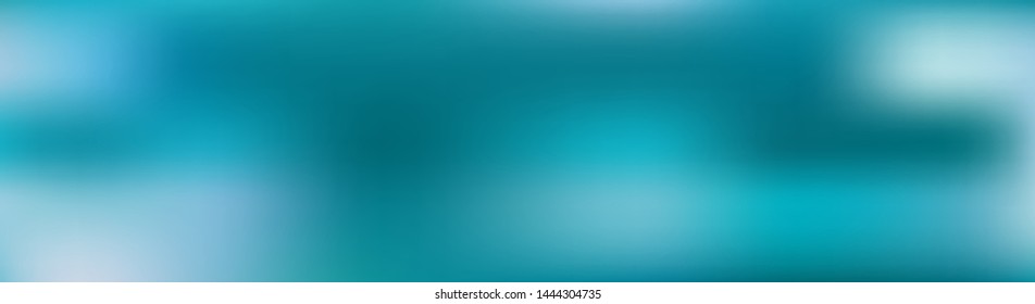 Panoramic abstract green, blue and white blurred gradient background. Horizontal view for a glass panels - skinali. Trendy modern nature backdrop. Ecology concept for your graphic design.