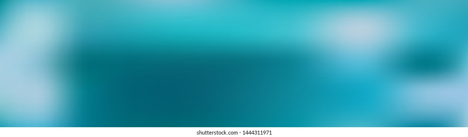 Panoramic abstract green, blue and white blurred gradient background. Horizontal view for a glass panels - skinali. Trendy modern nature backdrop. Ecology concept for your graphic design.