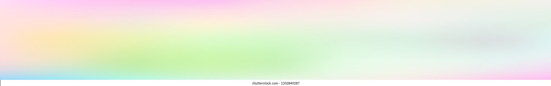 Panoramic abstract green blurred gradient background.  Horizontal view for a glass panels - skinali. Trendy modern nature backdrop. Ecology concept for your graphic design. 