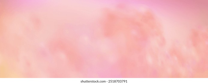 Panorama abstrakter rosafarbener blauer Himmelhintergrund. Skyscape mit flauschigen Wolken. Farbverlauf Fantasy Paradies Hintergrund.