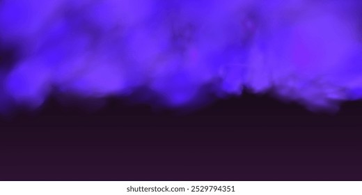 Fondo de cielo azul rosado abstracto panorámico. Skyscape con nubes esponjosas. Fondo de paraíso de fantasía degradado.