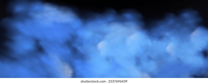 Panoramic abstract pink blue sky background. Skyscape with fluffy clouds. Gradient fantasy paradise background.
