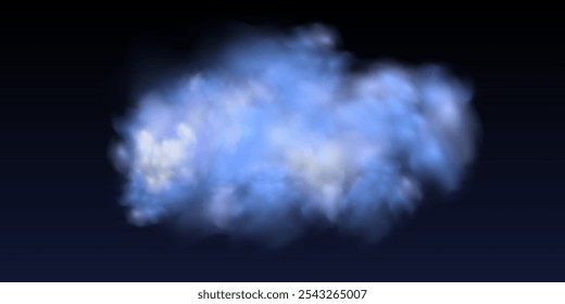 Fondo de cielo azul rosado abstracto panorámico. Skyscape con nubes esponjosas. Fondo de paraíso de fantasía degradado.
