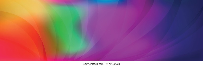 Panoramic abstract web background colorful gradient - Vector illustration