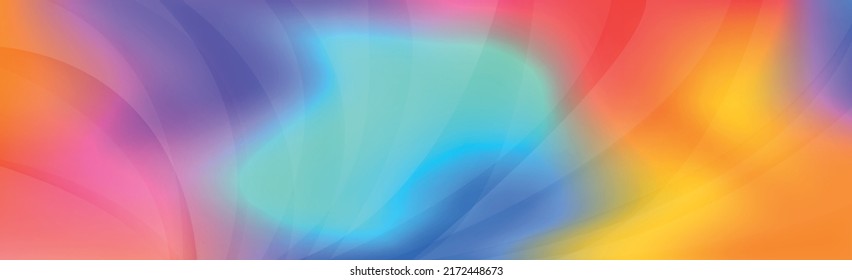 Panoramic abstract web background colorful gradient - Vector illustration